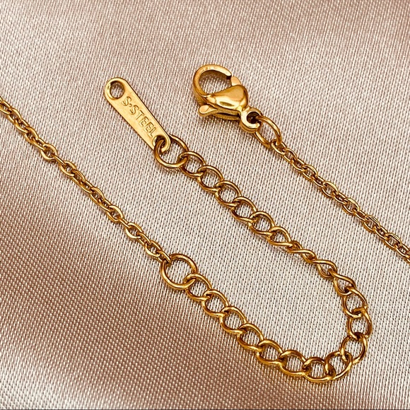 18K Gold White Jade Good Lucky Money Bag Pendant Cross Clavicle Chain Necklace - Picture 8 of 9